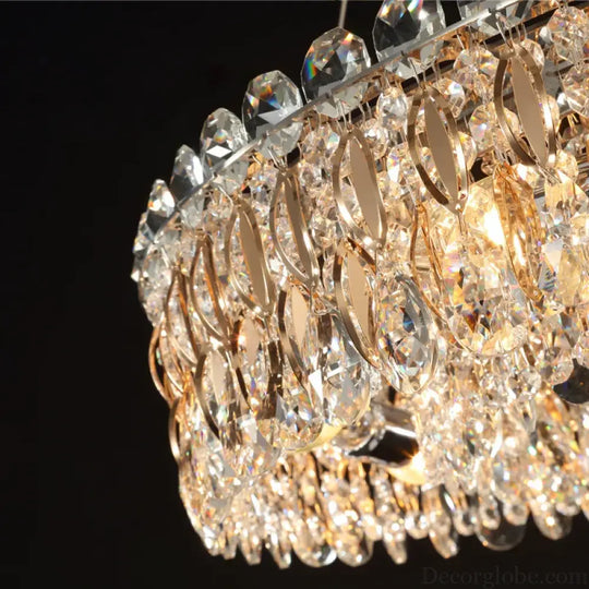 New Light Luxury K9 Crystal Chandelier - Chrome Elegance for Living, Dining, and Bedrooms - DecorGlobe