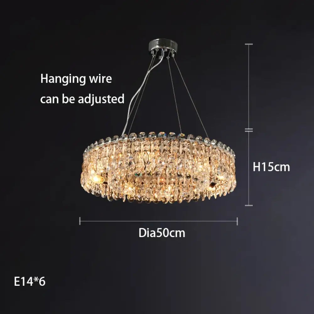 New Light Luxury K9 Crystal Chandelier - Chrome Elegance for Living, Dining, and Bedrooms - DecorGlobe