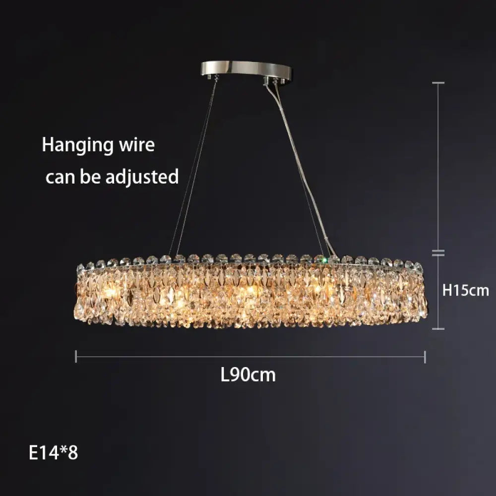 New Light Luxury K9 Crystal Chandelier - Chrome Elegance for Living, Dining, and Bedrooms - DecorGlobe