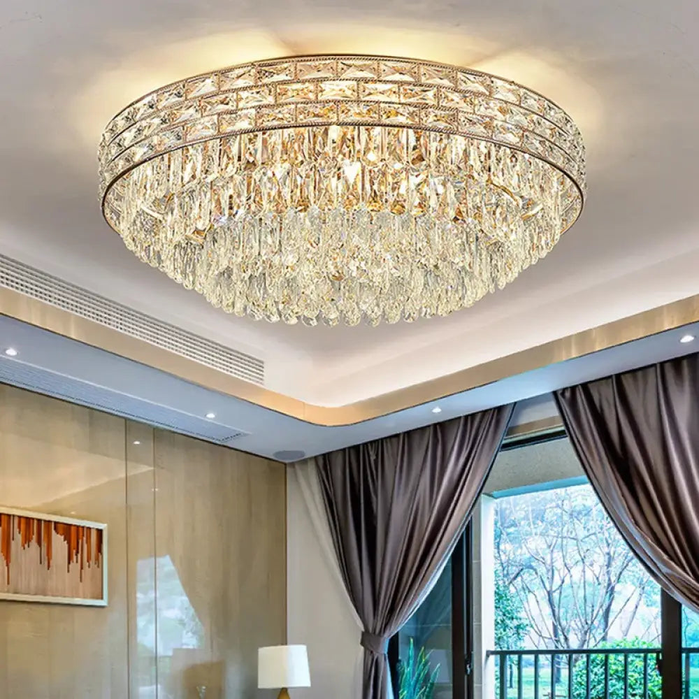 New Modern Crystal Ceiling Lamp - Light Luxury Design for Living, Dining, and Bedroom Spaces - DecorGlobe