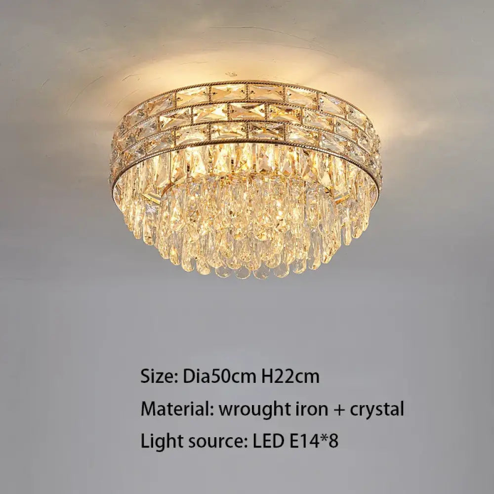New Modern Crystal Ceiling Lamp - Light Luxury Design for Living, Dining, and Bedroom Spaces - DecorGlobe