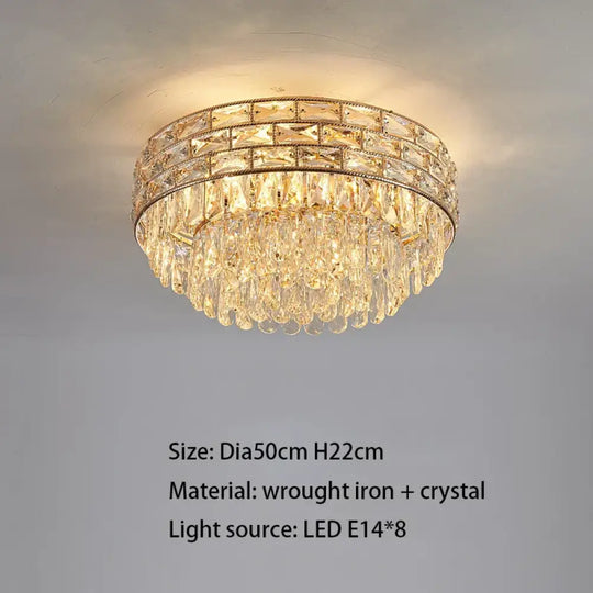 New Modern Crystal Ceiling Lamp - Light Luxury Design for Living, Dining, and Bedroom Spaces - DecorGlobe
