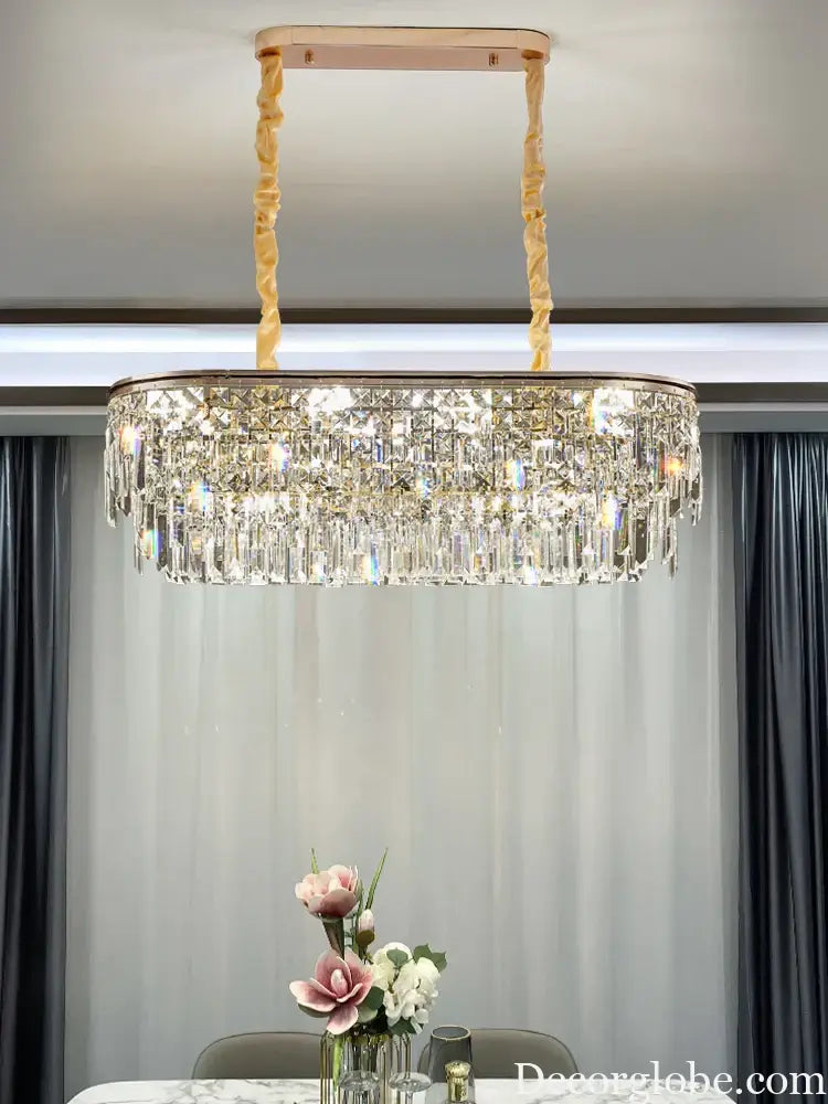 New Modern Crystal Chandelier - Effortless Elegance for Living, Dining, and Bedroom Spaces - DecorGlobe