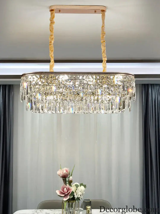 New Modern Crystal Chandelier - Effortless Elegance for Living, Dining, and Bedroom Spaces - DecorGlobe