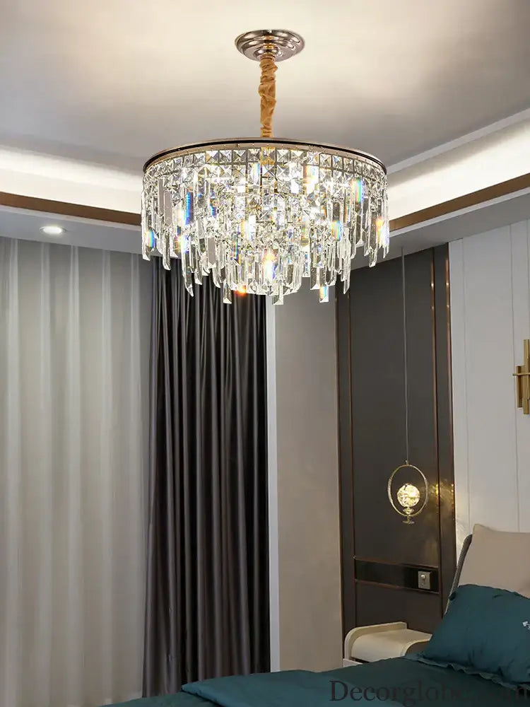 New Modern Crystal Chandelier - Effortless Elegance for Living, Dining, and Bedroom Spaces - DecorGlobe