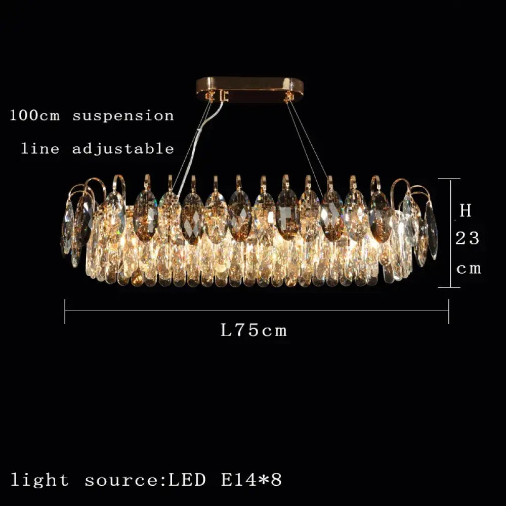 New Modern Crystal Chandelier - Luxurious Home Decor Lighting in Round Gold Design with LED Illumination - DecorGlobe