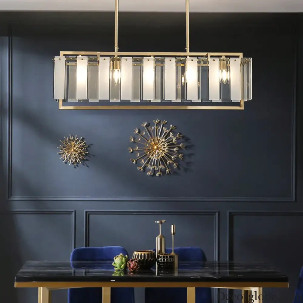 New Modern Glass Chandelier - Luxury Round Design with Creative Gold Accents for Stylish Home Illumination - DecorGlobe