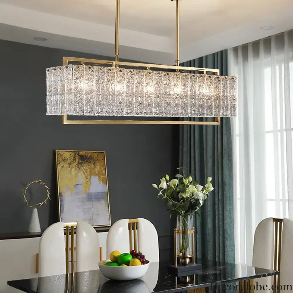 New Modern Glass Chandelier - Luxury Round Design with Creative Gold Accents for Stylish Home Illumination - DecorGlobe
