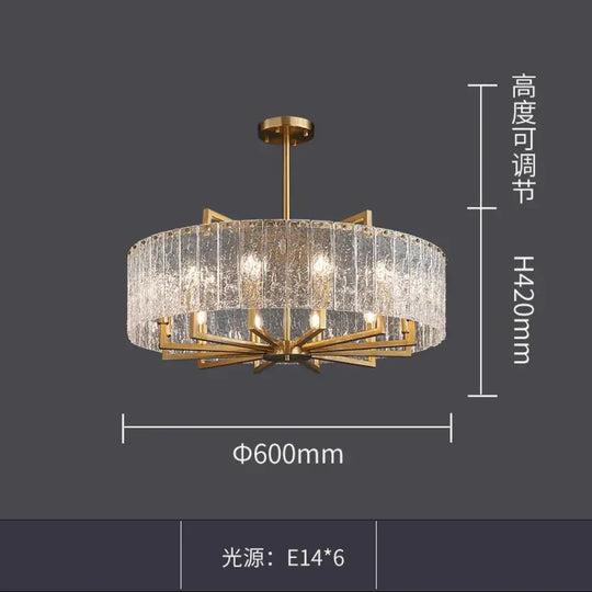 New Modern Glass Chandelier - Luxury Round Design with Creative Gold Accents for Stylish Home Illumination - DecorGlobe