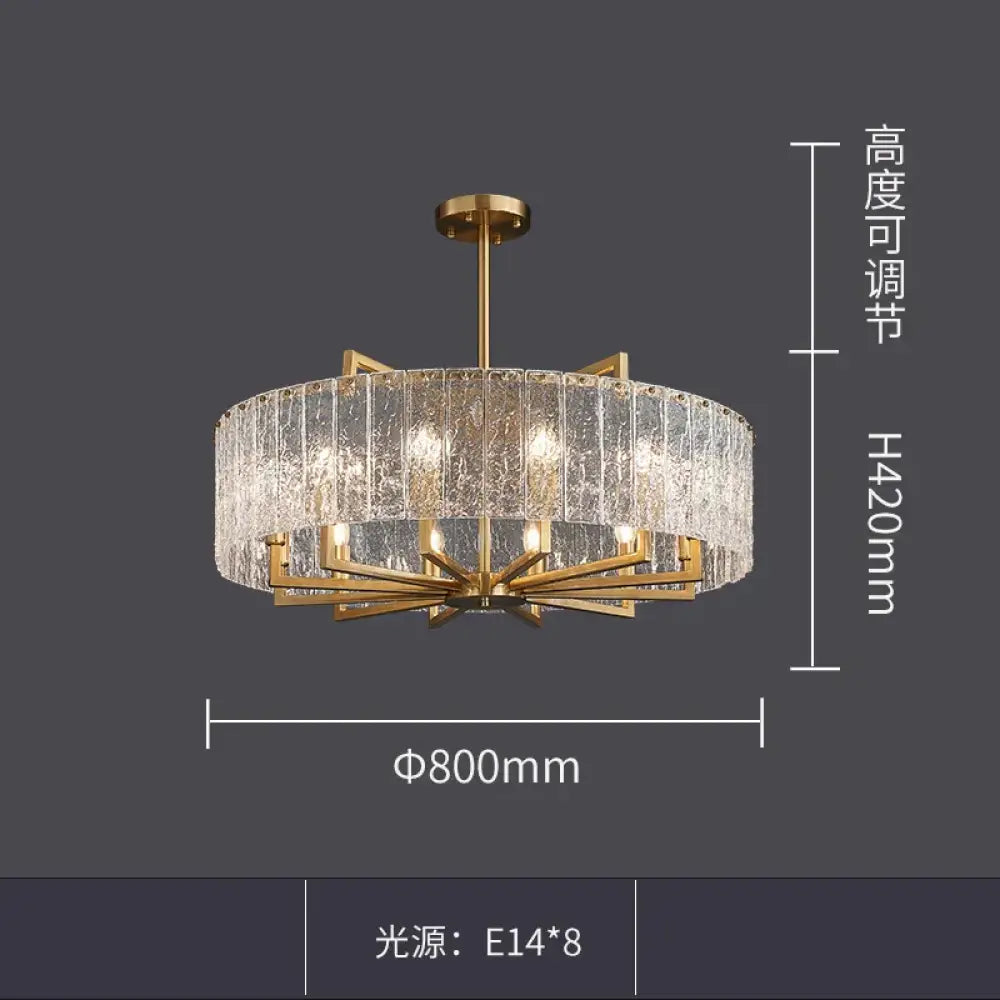 New Modern Glass Chandelier - Luxury Round Design with Creative Gold Accents for Stylish Home Illumination - DecorGlobe