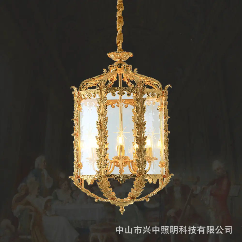 French Vintage Crystal Copper Chandelier for Small Spaces Diameter 50cm height 75cm
