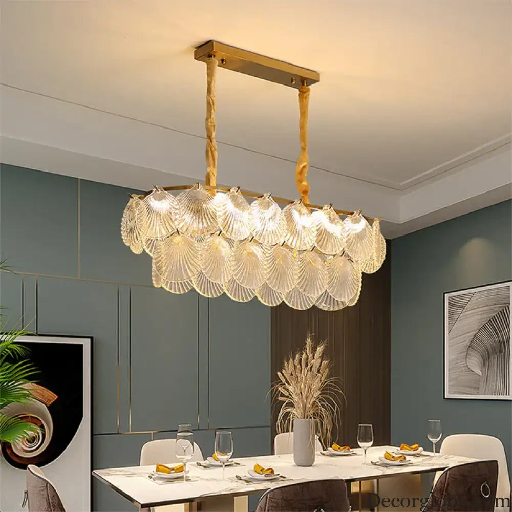 Nordic Postmodern Glass Chandelier - Simple Elegance for Your Living Room, Dining Room, Bedroom, and Study - DecorGlobe