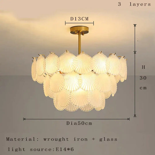 Nordic Postmodern Glass Chandelier - Simple Elegance for Your Living Room, Dining Room, Bedroom, and Study - DecorGlobe