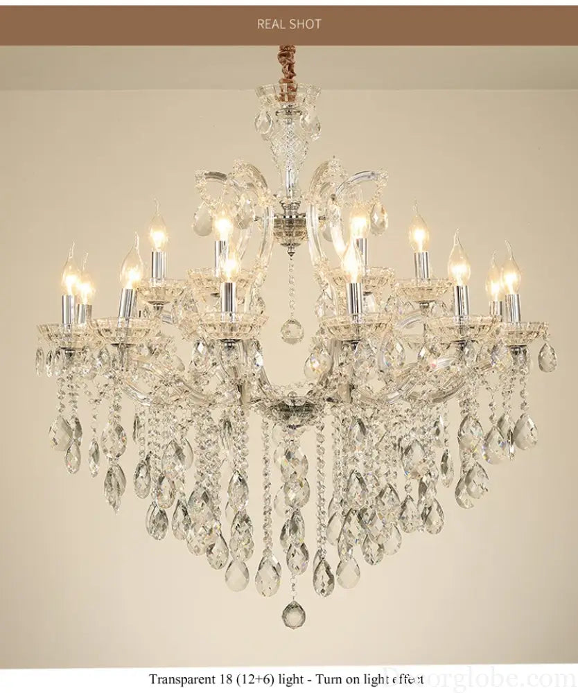 Nordic Restaurant Chandelier Lighting Classic Living Room Crystal Pendant Light Modern Household Hanging Light Hall