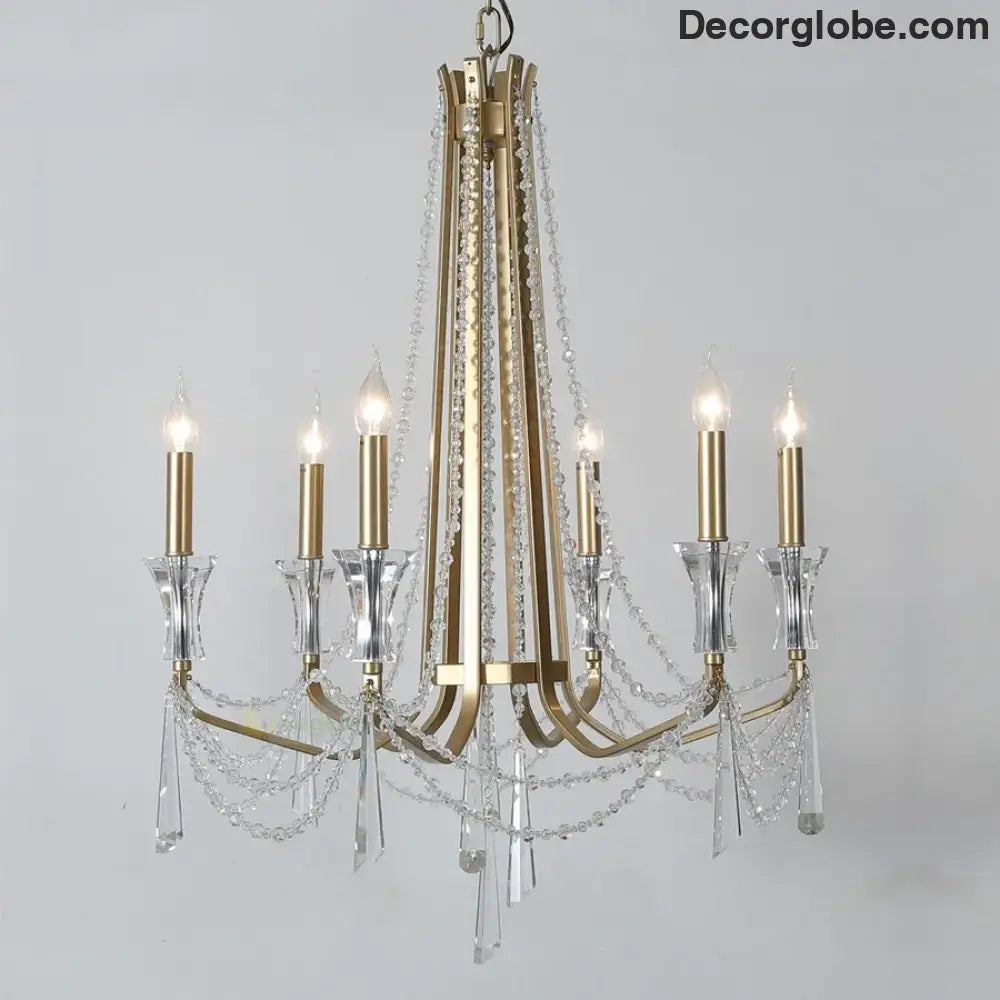 Nordic Style Crystal Chandelier Lighting - Elegance for Your Living Room Ceiling with French Inspired Large Chandeliers, Modern Staircase Lustre Cristal LED Lamp - DecorGlobe