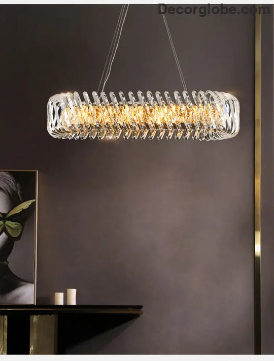 Olivia's Art Deco Crystal Glass LED Chandelier - DecorGlobe