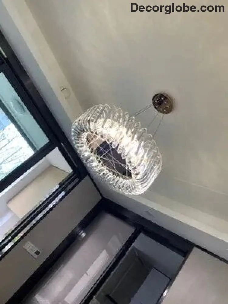 Olivia's Art Deco Crystal Glass LED Chandelier - DecorGlobe