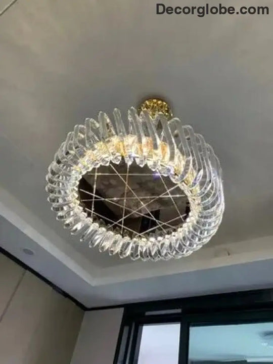 Olivia's Art Deco Crystal Glass LED Chandelier - DecorGlobe