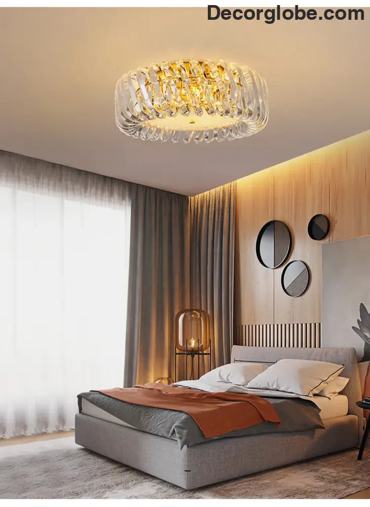 Olivia's Art Deco Crystal Glass LED Chandelier - DecorGlobe