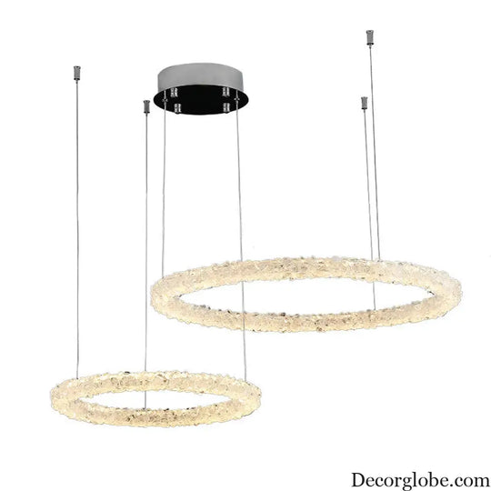 Paisley French Staggered Natural Crystal Chandelier Chandelier