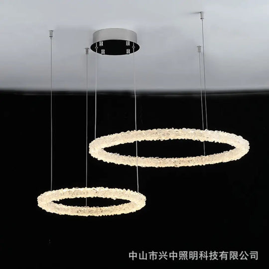 Paisley French Staggered Natural Crystal Chandelier D40 + D60 + D80 Staggered Chandelier