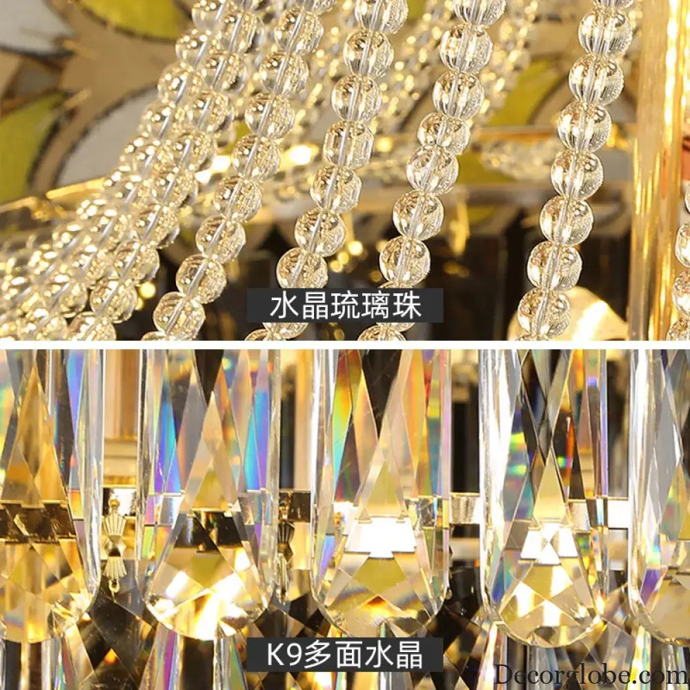 Postmodern Crystal Chandelier - Elegance for Living Rooms, Villa Halls, Duplex Stairwells, and Middle Building Spaces - DecorGlobe
