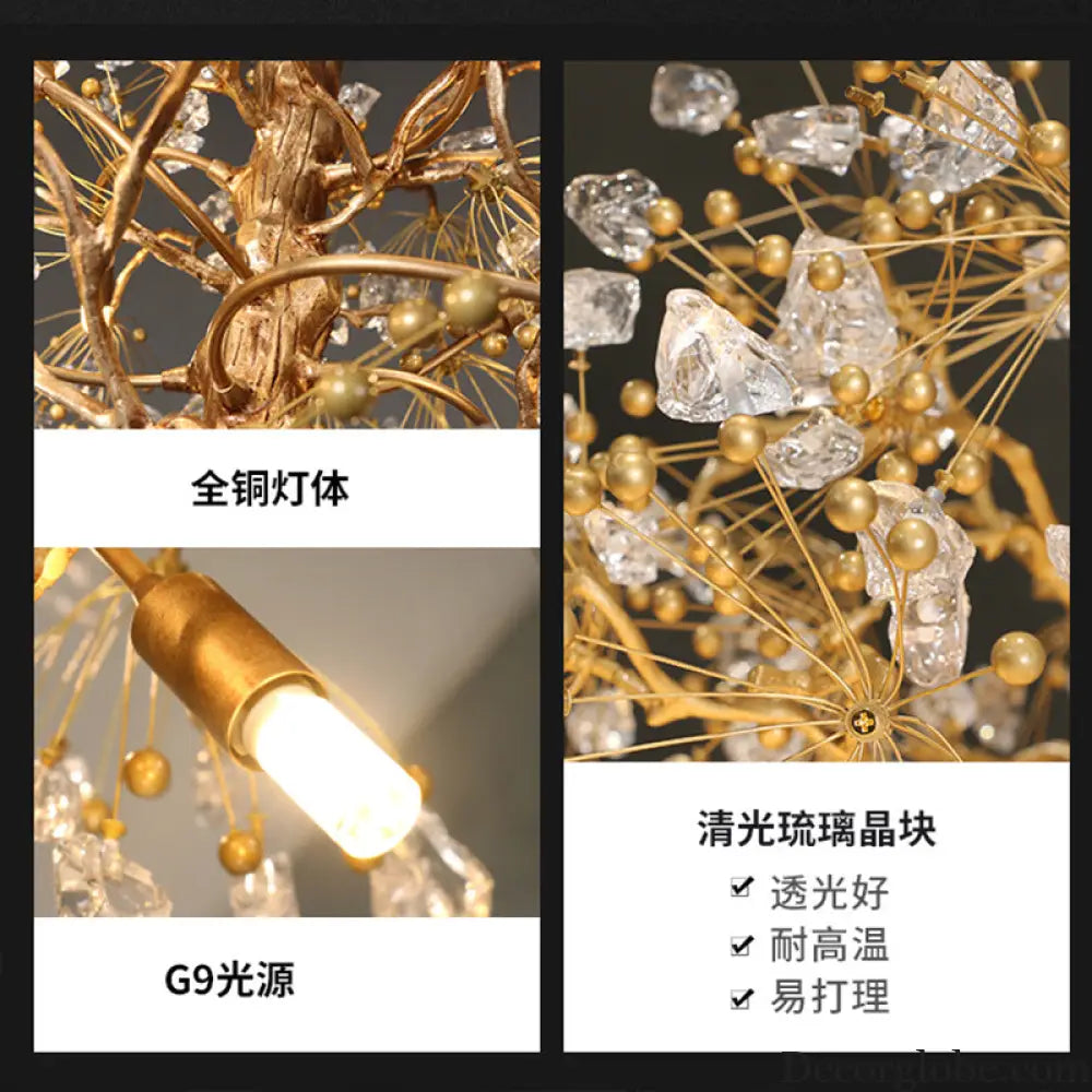 Cross-Border Living Room Crystal Chandelier Luxury Villa Hotel Restaurant Bar Model Exhibition Hall Branch Personalized
