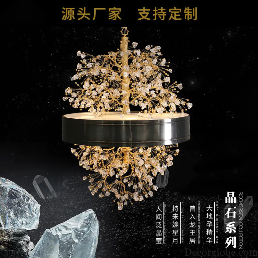 Cross-Border Living Room Crystal Chandelier Luxury Villa Hotel Restaurant Bar Model Exhibition Hall Branch Personalized