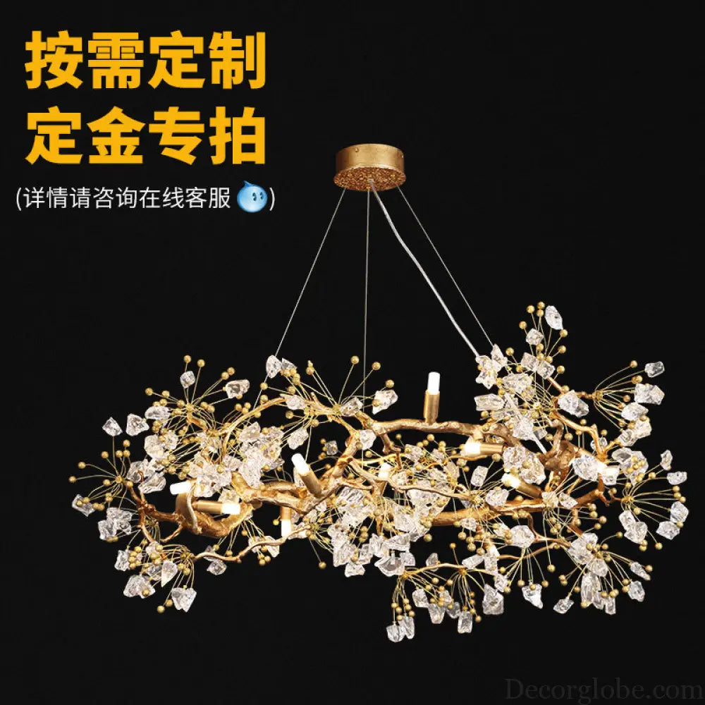 Cross-Border Living Room Crystal Chandelier Luxury Villa Hotel Restaurant Bar Model Exhibition Hall Branch Personalized