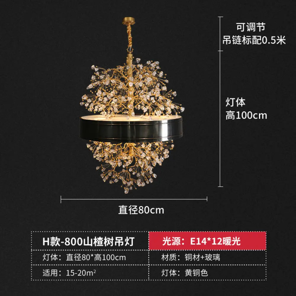 Cross-Border Living Room Crystal Chandelier Luxury Villa Hotel Restaurant Bar Model Exhibition Hall Branch Personalized