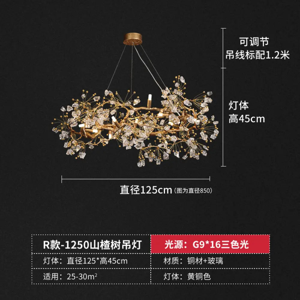 Cross-Border Living Room Crystal Chandelier Luxury Villa Hotel Restaurant Bar Model Exhibition Hall Branch Personalized