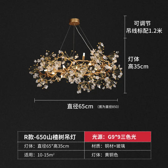 Cross-Border Living Room Crystal Chandelier Luxury Villa Hotel Restaurant Bar Model Exhibition Hall Branch Personalized