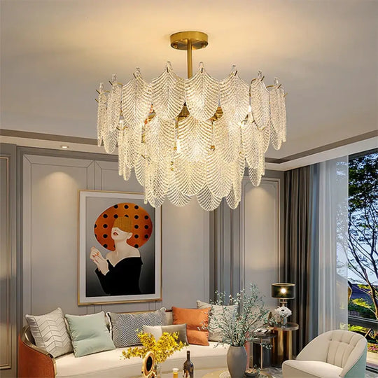 Postmodern Glass Chandelier - Elegant Lighting for Living Rooms, Bedrooms, Dining Rooms, and Model Spaces - DecorGlobe