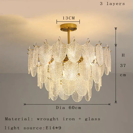 Postmodern Glass Chandelier - Elegant Lighting for Living Rooms, Bedrooms, Dining Rooms, and Model Spaces - DecorGlobe