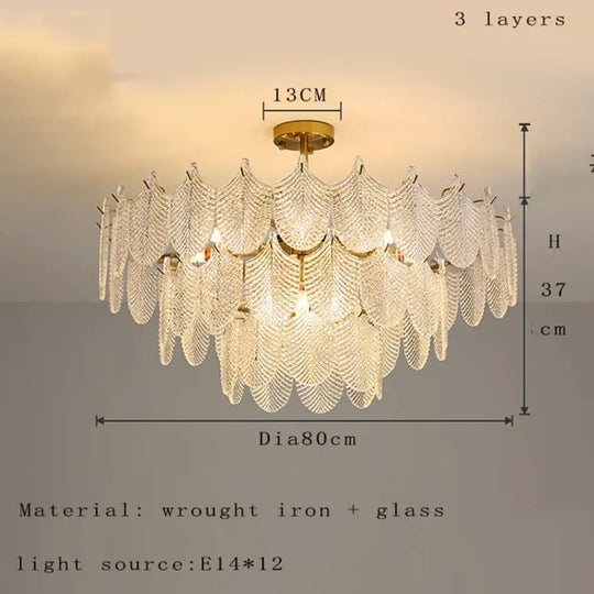 Postmodern Glass Chandelier - Elegant Lighting for Living Rooms, Bedrooms, Dining Rooms, and Model Spaces - DecorGlobe