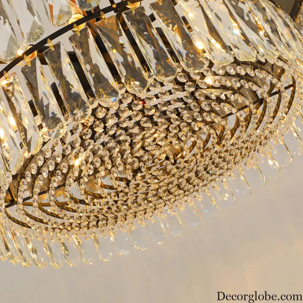 Postmodern Light Stainless Steel Crystal Chandelier - Starry Sky Illumination for Living, Dining, and Bedroom Ambiance - DecorGlobe