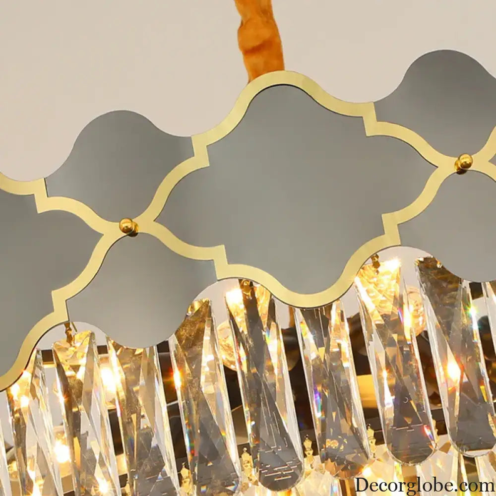 Postmodern Light Stainless Steel Crystal Chandelier - Starry Sky Illumination for Living, Dining, and Bedroom Ambiance - DecorGlobe