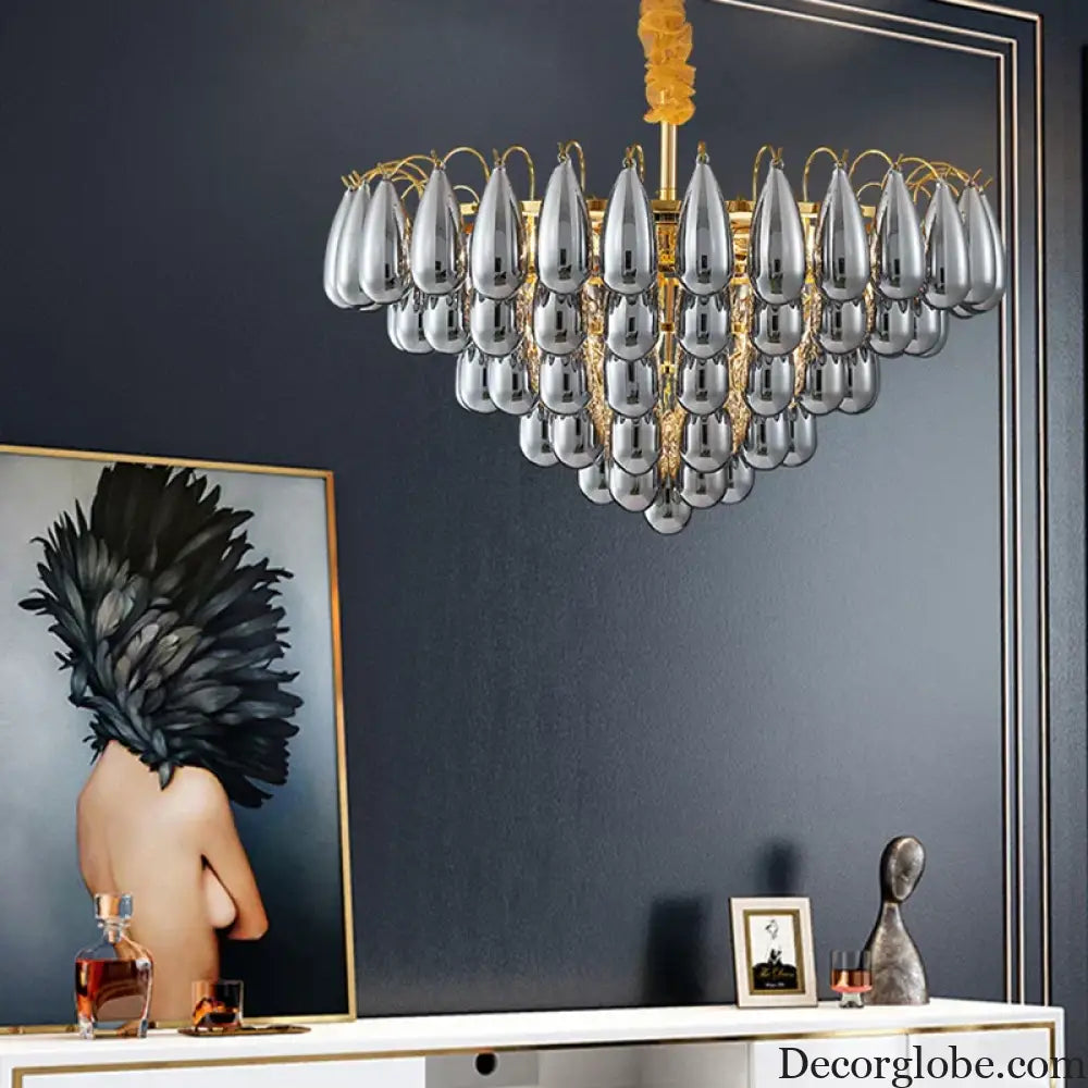 Postmodern Stainless Steel Round LED Chandelier - Designer Lighting Fixture for Dining Rooms - DecorGlobe