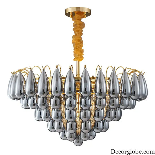 Postmodern Stainless Steel Round LED Chandelier - Designer Lighting Fixture for Dining Rooms - DecorGlobe
