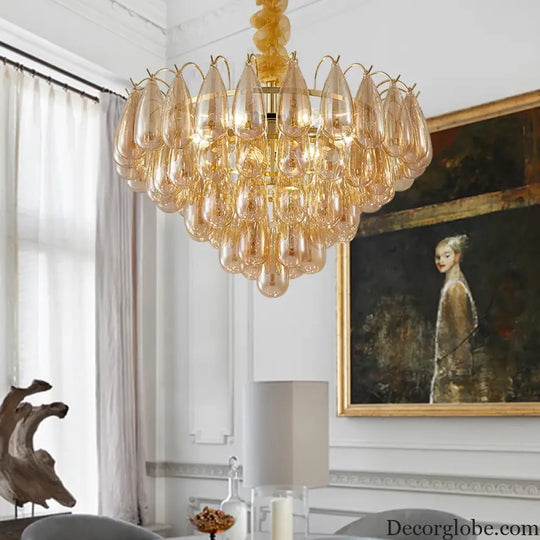 Postmodern Stainless Steel Round LED Chandelier - Designer Lighting Fixture for Dining Rooms - DecorGlobe