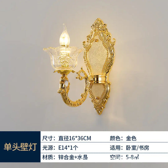 European Luxury Crystal Branch Chandelier for Villa Living Single head wall light