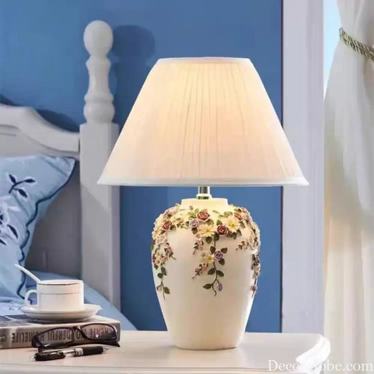 Madeleine Romantic Ceramic Bedside Table Lamp