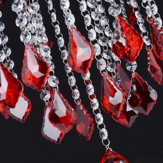 Scarlett's Dazzling Red Crystal Chandelier - DecorGlobe