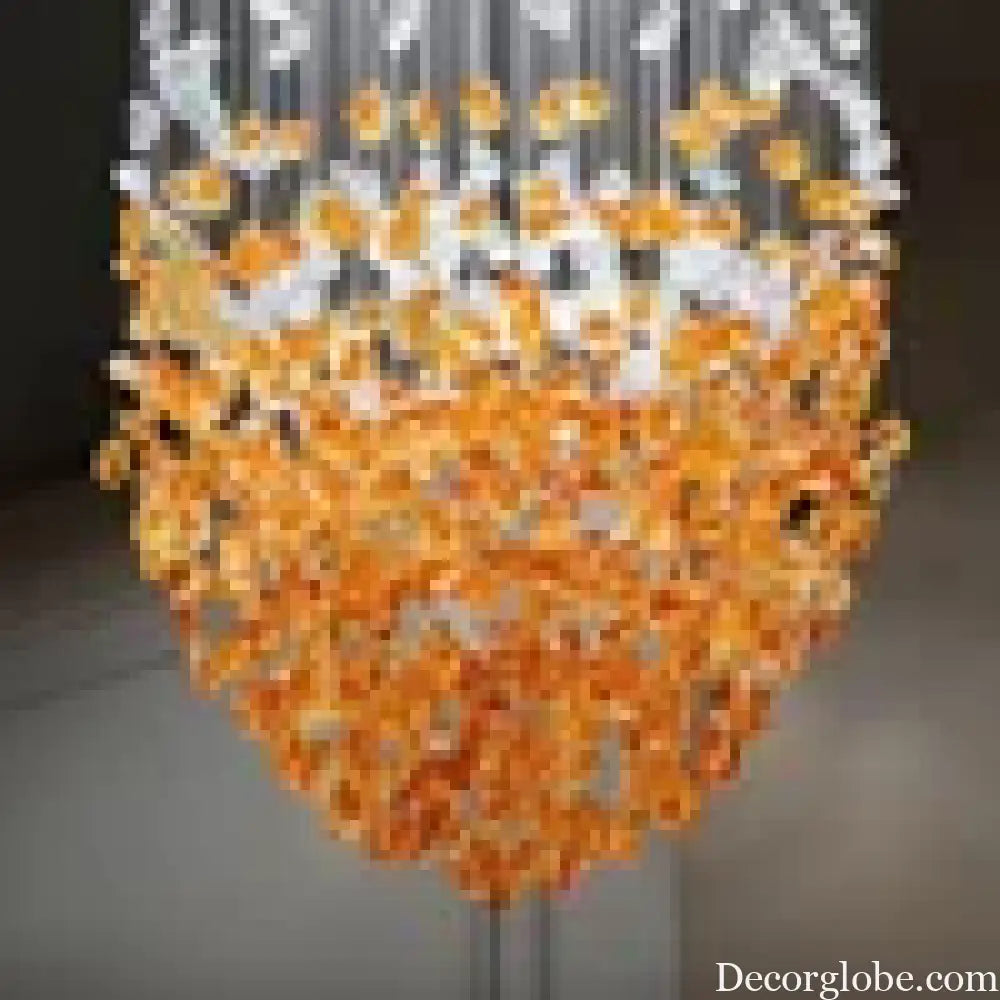 Seraphina Custom Build Amber Raindrop Crystal Chandelier custom / custom / Custom|Modern Chandelier
