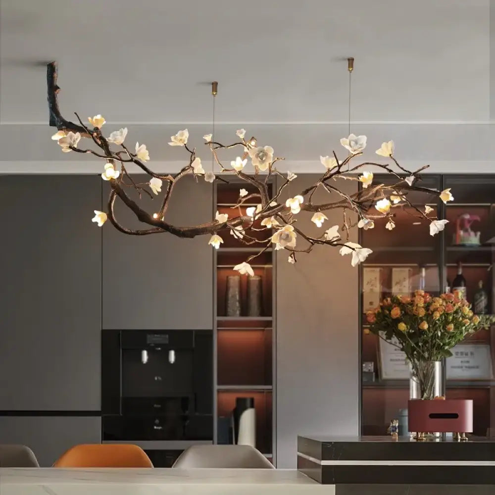 Seraphina Nordic Branch LED Chandelier Dimmable Chrome Pendant Light Chandelier