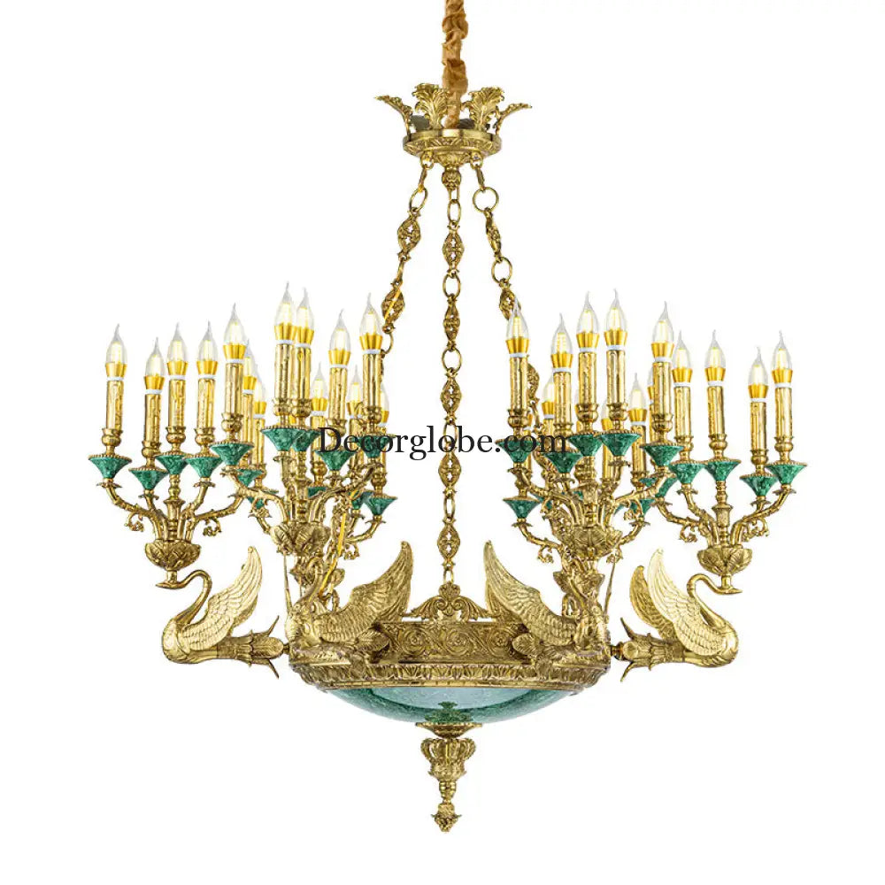 Sofia - French Grand Copper Crystal Villa Chandelier Chandelier