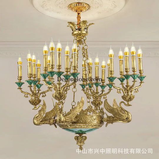 Sofia - French Grand Copper Crystal Villa Chandelier Chandelier