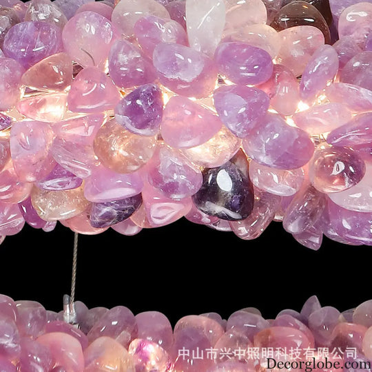 Natural Crystal Chandelier for Living Room Bedroom & Restaurant