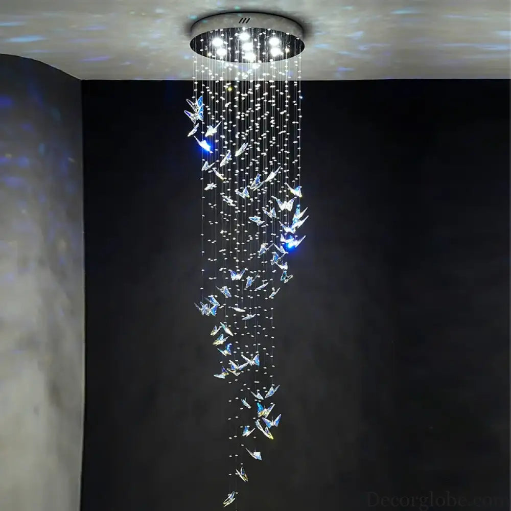 Spiral Design Modern Crystal Chandelier - Elegance for Staircase Lighting, Living Room, Hotel Lobby, and Home Decoration - DecorGlobe
