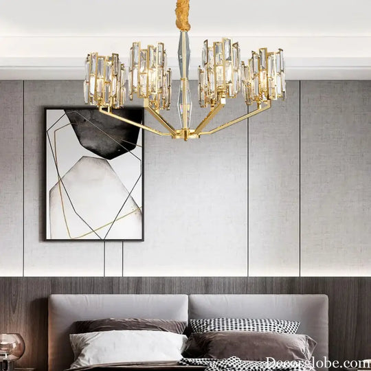 Stainless Steel Living Room Dining Room Chandelier - Designer Post-Modern Elegance for Villas and Duplex Buildings - DecorGlobe